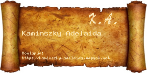 Kaminszky Adelaida névjegykártya